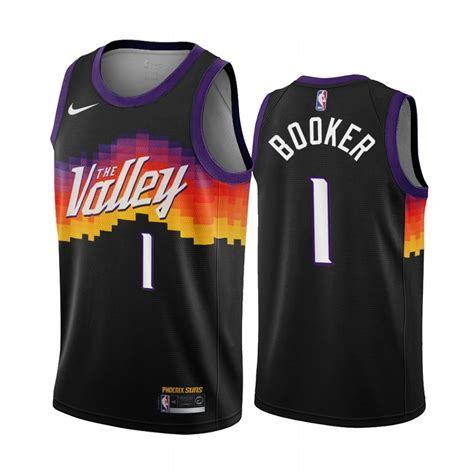 Devin Booker Phoenix Suns Black City Edition The Valley 2020-21 Jersey ...