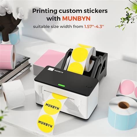 MUNBYN Shipping Label Printer, 4x6 Label Printer for Shipping Packages, USB Thermal Printer for ...