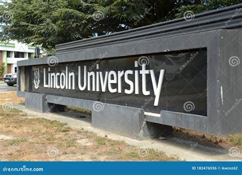 Signage for Lincoln University, New Zealand Editorial Photo - Image of ...