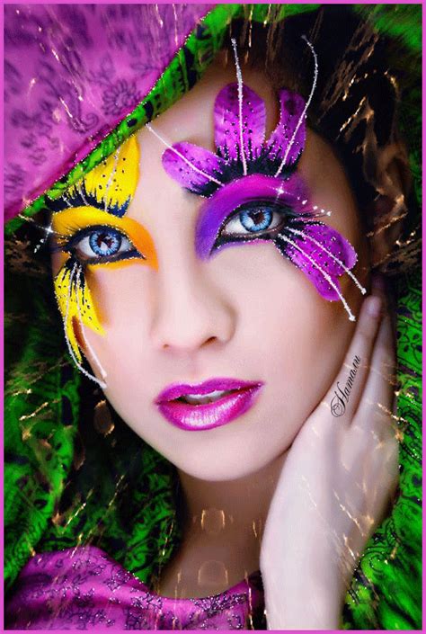 Animated gif about gif in Mein Stil by Rose Bella | Flower makeup, Makeup, Fantasy makeup