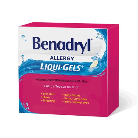 OTC Benadryl Allergy Liquid Gels 20 Caps – Pure Integrative Pharmacy