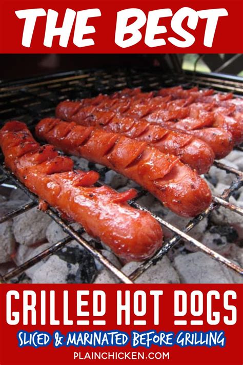 THE BEST Grilled Hot Dogs in 2020 | Grilled hot dogs recipes, Grilling ...