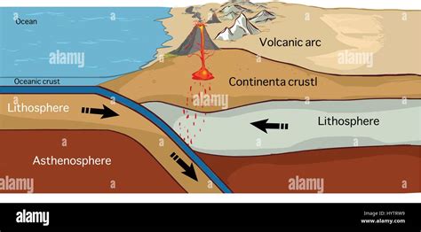 Convergent plate boundary created by two continental plates that slide ...