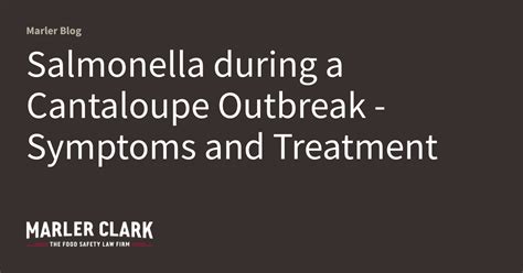 Salmonella during a Cantaloupe Outbreak - Symptoms and Treatment ...