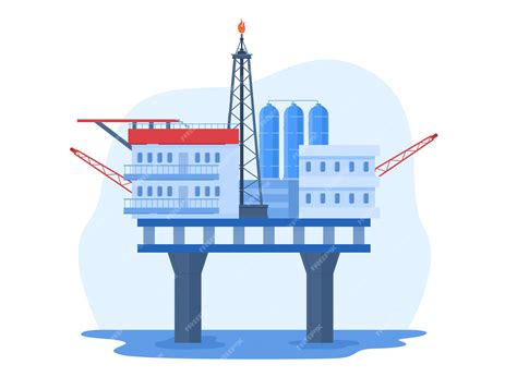 Offshore Oil Rig Cartoon