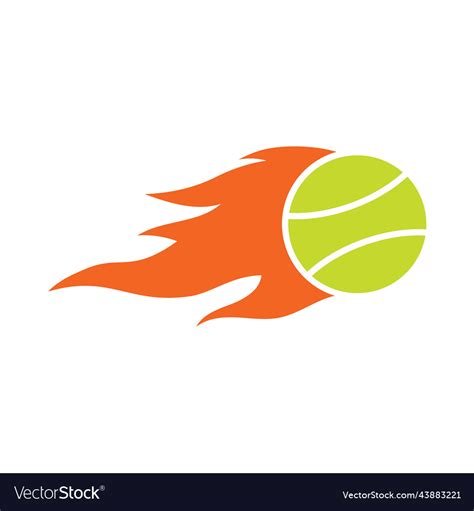 Tennis ball logo Royalty Free Vector Image - VectorStock