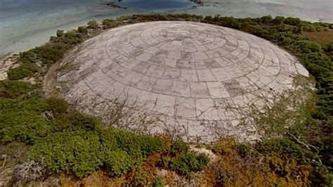 Runit Dome, located at the north end of Runit Island in Enewetak Atoll is a nuclear waste site ...