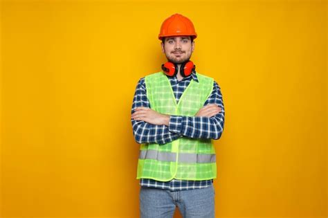 Premium Photo | Young man civil engineer in safety hat