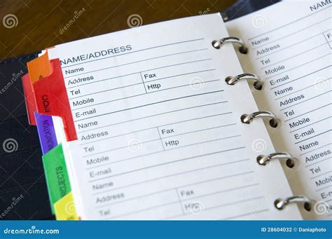 Close up address book stock photo. Image of pages, close - 28604032