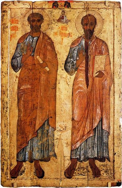 Icon of Sts. Peter and Paul from Belozersk, c.1200 - c.1230 - Orthodox ...