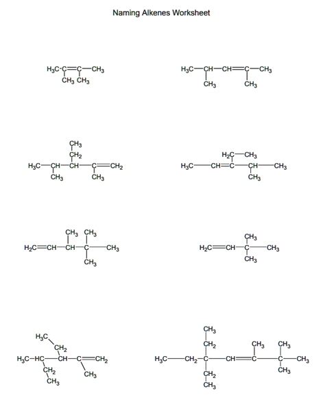 naming alkenes worksheet hsc ccchs chj cha hyc ch chc chz ch3 ch3 ch3 ...