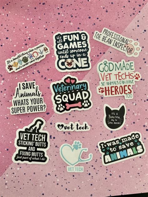 Vet Tech Gift Vet Tech Stickers Veterinary Technician Week - Etsy | Vet ...