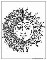 Trippy Sun And Moon Coloring Pages Drawing Tumblr At sketch template