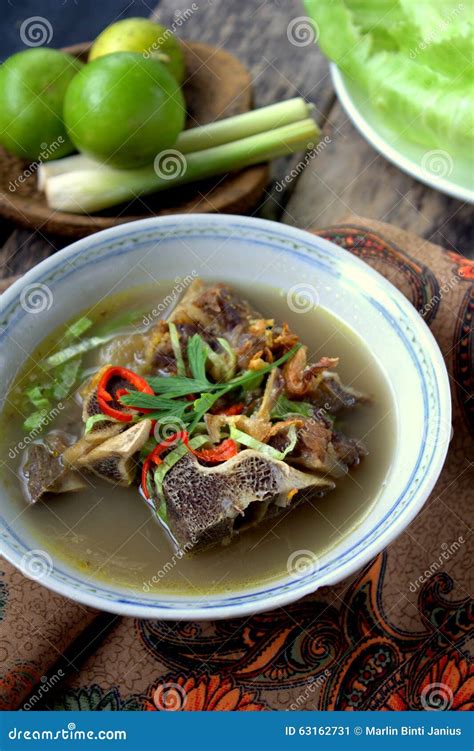 Sup Tulang stock image. Image of dinner, health, leaf - 63162731