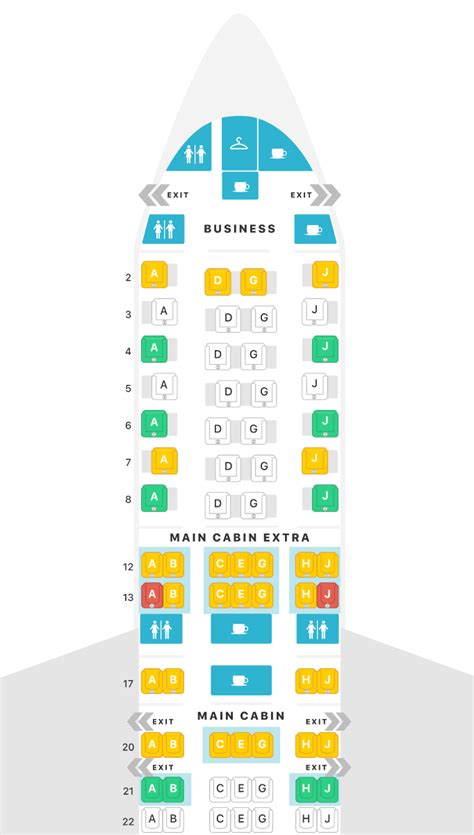 American Airlines Seating Charts Detailed