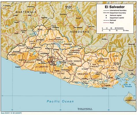 Maps of El Salvador - Salvadoran Flags, Maps, Economy, Geography ...