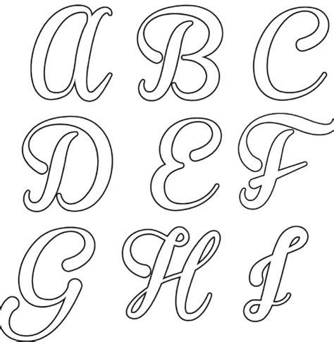 ALFABETO CURSIVO: Moldes, Para Imprimir | Alfabeto cursivo, Lettering ...