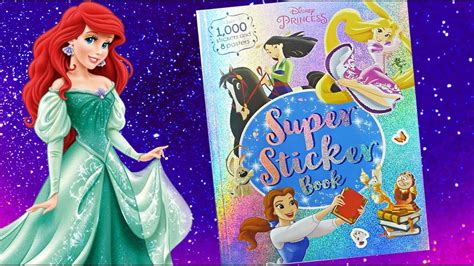 Disney Princess Sticker Activity book 'Super sticker book' coloring for kids - YouTube
