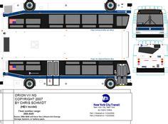 New York City Bus MTA paper bus model - Alexander's Bus Drawings - paperbus.com - DIY paper ...