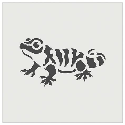 Cute Striped Gecko Lizard Reptile DIY Cookie Wall Craft Stencil - 3.5 ...