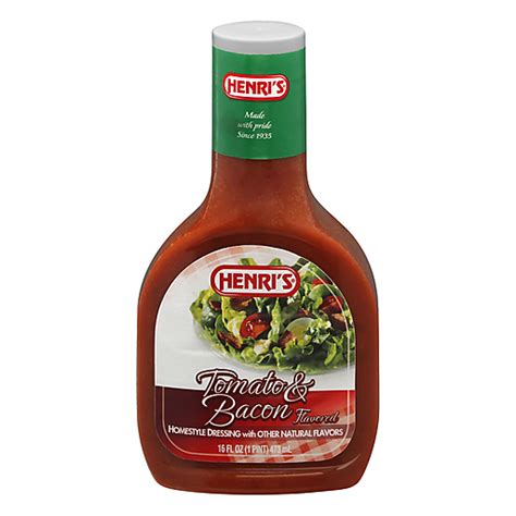 Henris Dressing, Homestyle, Tomato & Bacon Flavored 16 Oz | Salad Dressings, Mayonnaise ...