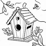 Bird House Coloring Page 20942 16558 sketch template
