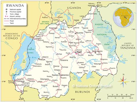 Political Map of Rwanda - Nations Online Project