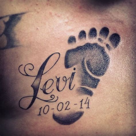 #nametattoo #footprinttattoo #blackandgrey | Tattoos with kids names, Name tattoos for moms ...