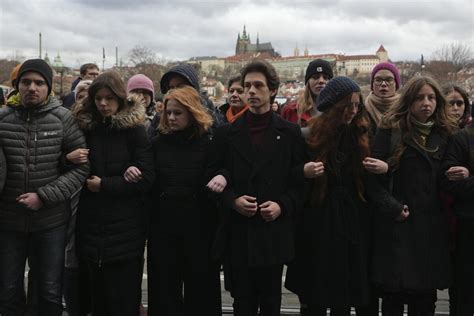 Students march in Prague to honor the victims of the worst mass killing ...