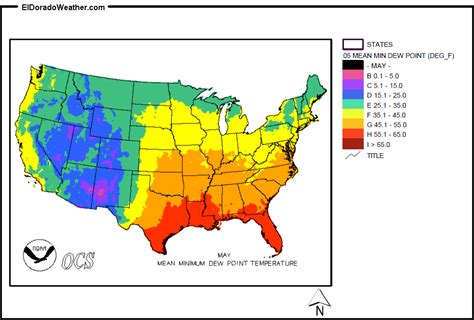 United States Yearly [Annual] and Monthly Mean Minimum Dew Point ...