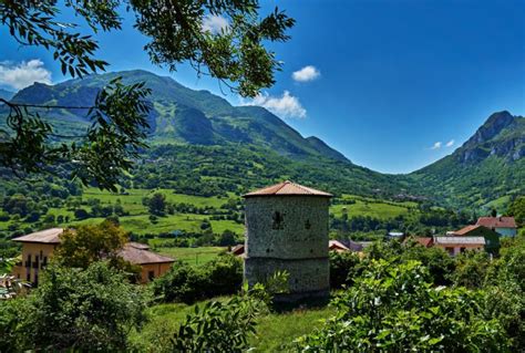 spain, Scenery, Mountains, Houses, Sky, Trees, Proaza, Asturias, Nature ...