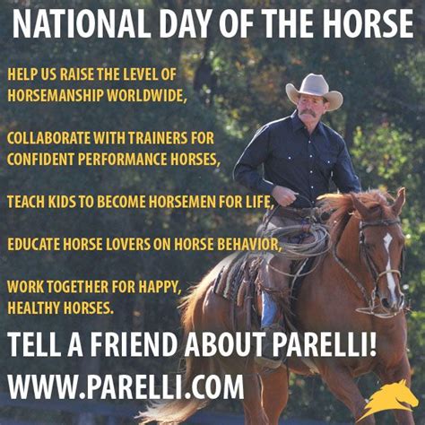 Happy National Day of the Horse! Pin this image and tell at least one friend about the Parelli ...