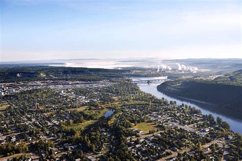 An aerial view of the City of Prince George, BC, where Premier John Horgan announced the new on ...