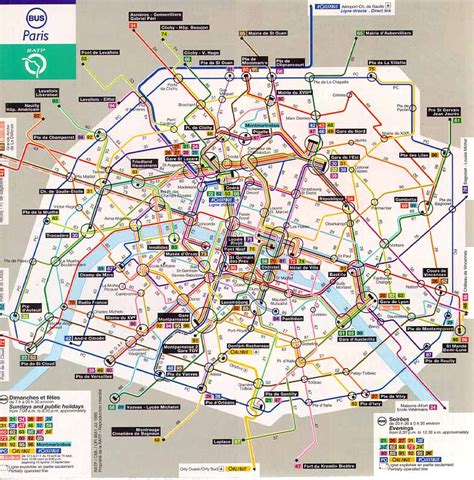 Paris Bus Map - Paris • mappery