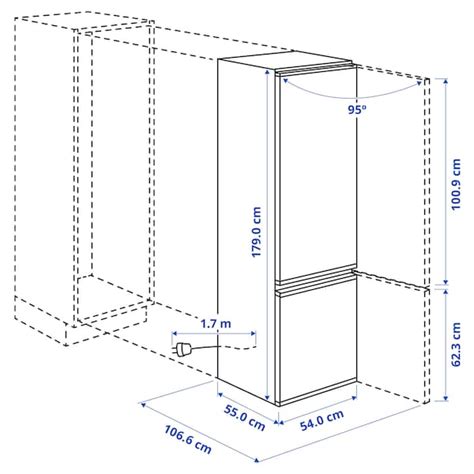 SUPERKALL fridge/freezer, No Frost/white integrated, 180/68 l - IKEA