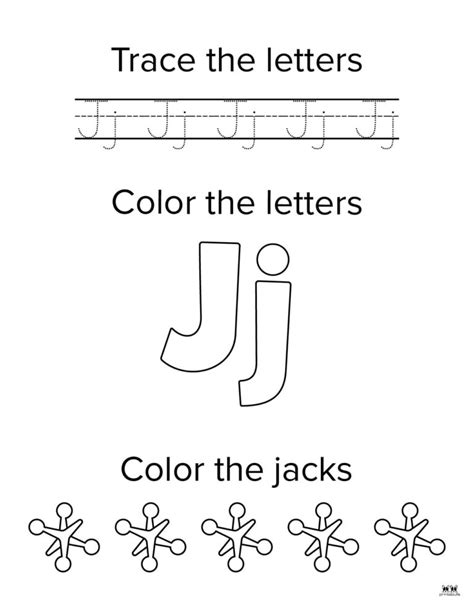 Letter J Worksheets - 50 FREE Printables | Printabulls