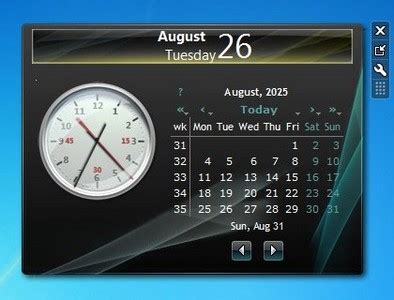 Calendar misti - Free Desktop Gadgets For Windows 10, Windows 8, Windows 7 and Vista