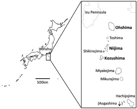 Map of Japan and the Izu Islands. | Download Scientific Diagram