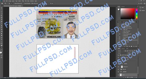 download Venezuela ID Card PSD File photoshop Template editable - FULLPSD