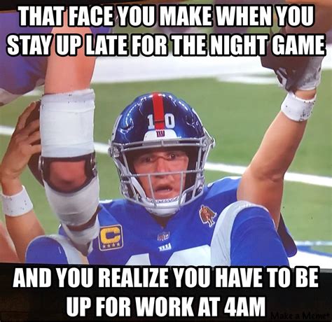 That face when you stay up late for the night game | Eli Manning Exasperated Reaction | Know ...