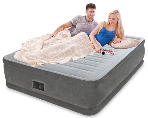 Intex Comfort Plush Raised Queen Size Airbed with Built in Electric ...