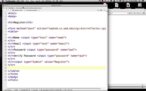 Formatting Forms with Tables in HTML - YouTube