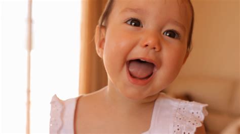 Baby Laughing Close Up Stock Footage SBV-300582754 - Storyblocks