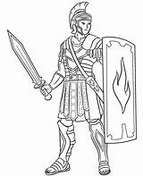 Roman Centurion coloring Sheet To Print sketch template