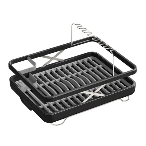 KOHLER Collapsible Lift Dish Drying Rack/Basket in Charcoal-K-8631-CHR ...