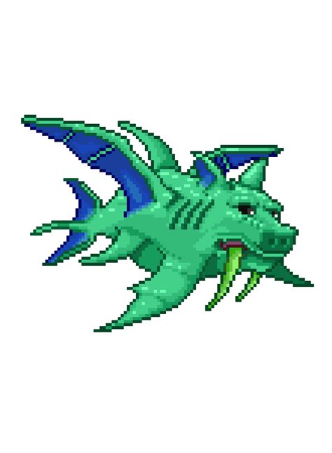 Pixilart - Duke Fishron (Terraria) by AndrewithNoLife