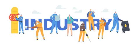 Premium Vector | Industry Concept. Industrial Workers Male Characters with Tools Jackhammer ...