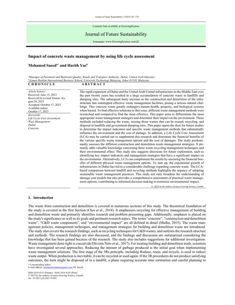 (PDF) Impact of concrete waste management by using life cycle assessment