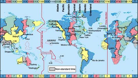 time zone map | International date line, Time zone map, World geography