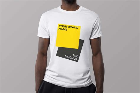 Black Man T-Shirt Mockup (PSD)